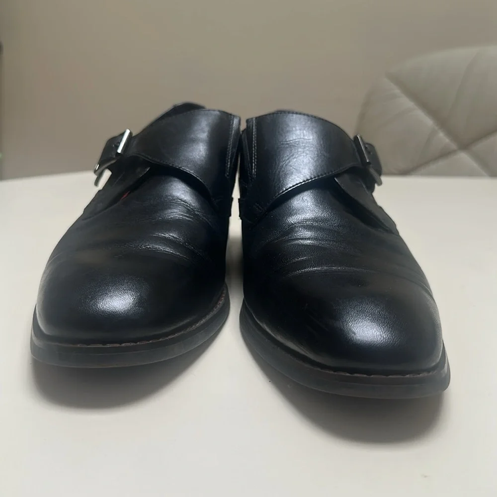 STACY ADAMS Karcher Plain Toe Monk Strap Slip-On Dress Shoes size 7.5